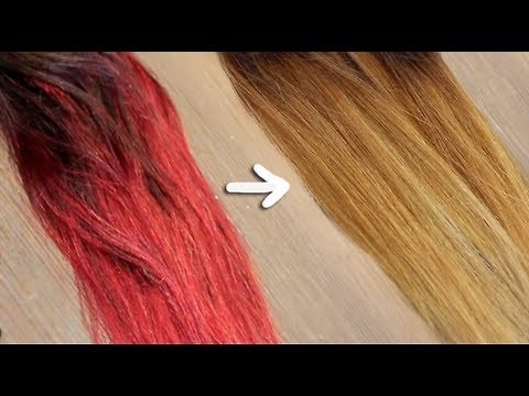 Remove red/bright dye without bleach !