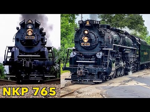 NKP 765 Steam Train Runs Over Camera!!!