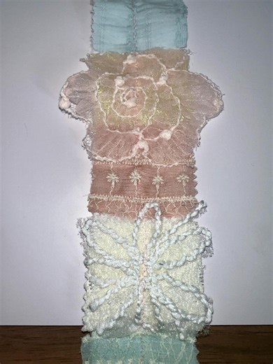 Fabric & Lace Snippet Roll 27”x2” for Junk Journals Shabby Chic - Etsy