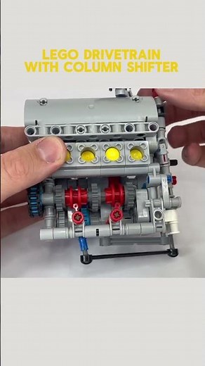Lego drivetrain 3 speed gearbox with column shifter #lego #legotechnic