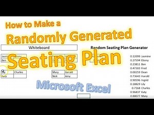 How to Make a Random Seating Plan Generator in Microsoft Excel (for Teachers)