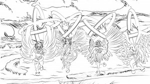 Ezekiel’s Four Living Creatures Digital Painting