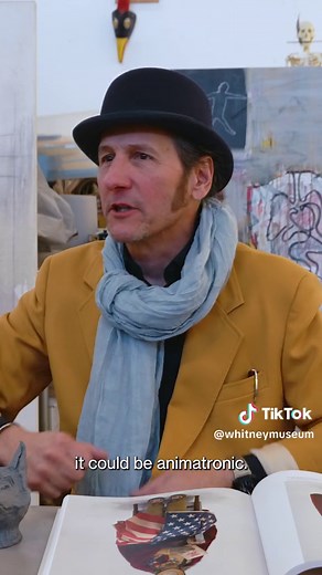 Jaune Quick-to-See Smith collaborated with her son Neal Ambrose-Smith on this moving sculpture. Warrior for the 21st Century periodically dances to the sound of a rattle while a voice counts to ten in the Salish language. The work is constructed of objects that, as Ambrose-Smith notes, are