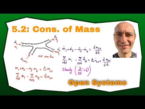 Thermo 5.2 - Conservation Mass for Open Systems