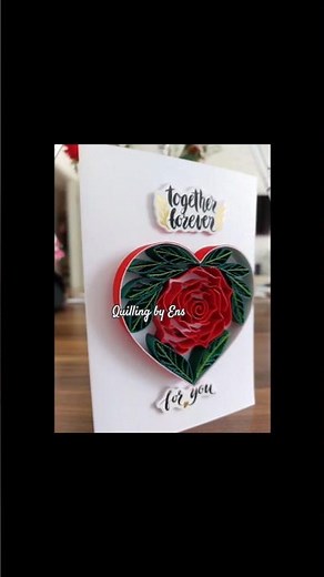 Edge-quilling Valentines Card #quillingart #art #diy #craft #handmade #basteln #trending #viral