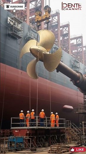 Giant Ship Propeller Installation Process #shorts #youtubeshorts #viral