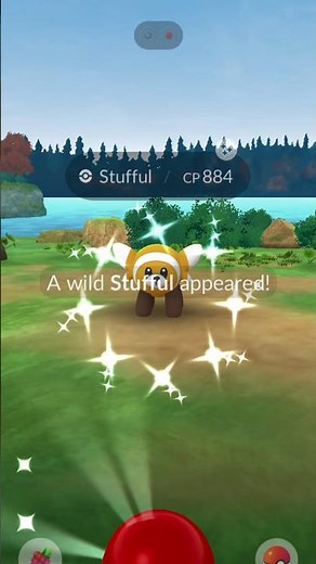 🧸 SHINY Stufful CAUGHT! Final Justice Event! 💖 #shorts #shinypokemon #pokemongo