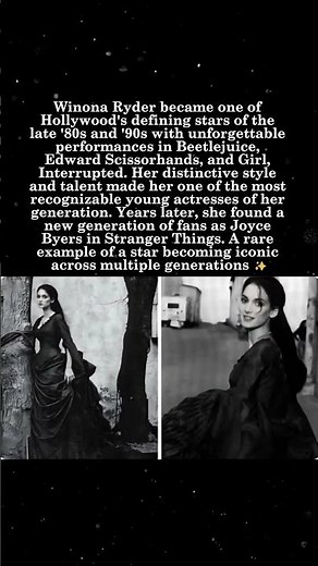 Winona Ryder — From 'Beetlejuice' to 'Stranger Things,' A Multigenerational Icon 🎬✨#WinonaRyder