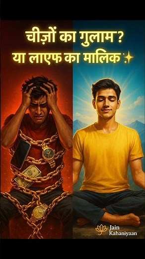 क्या आप चीज़ों के गुलाम हैं… या लाइफ़ के मालिक? 🤯✨ #motivation#jainchannel#facts#shorts#inspiration