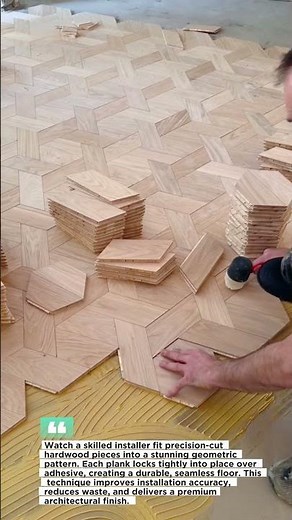The Most Satisfying Geometric Hardwood Floor Installation You'll See Today!