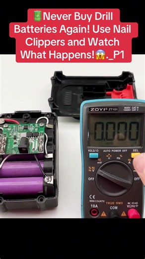 Never Buy Drill Batteries Again — Reuse with Nail Clippers