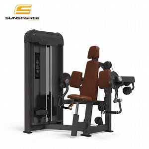 [Hot Item] Gym Equipment Pin Loaded Weight Stack Dual-Arm Unilateral Arms Training Machine Select Seated Bicep Curl