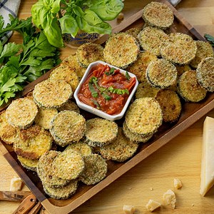 Crisp Oven Fried Zucchini