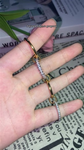 Stackable rings that let you mix, match, and shine your own way. #stackablerings #ringstack #layeredjewelry #minimaliststyle #daintyrings