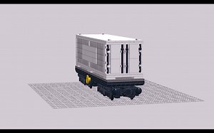 LEGO Train - Wagon porte conteneur - Container door wagon MOC 集装箱