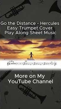 Go the Distance - Hercules | Easy Trumpet Cover (Play Along Sheet Music) #sheetmusic #shorts