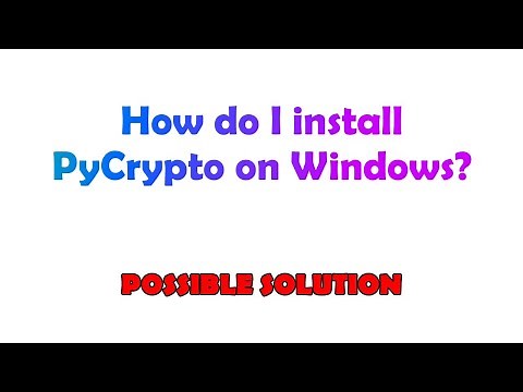 How do I install PyCrypto on Windows?