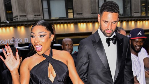 56K views · 732 reactions | Dallas Mavericks player Klay Thompson and Megan Thee Stallion hard launch their relationship with their first public appearance together on the carpet at Megan’s inaugural Pete & Thomas Foundation Gala in New York City. | E! News | Facebook