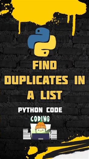 Find Duplicates in List 🧠 | Python Interview Questions | #pythonshorts #python #techbrainbuzz