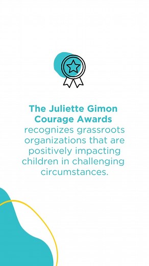 12 reactions | We're excited 拾 Are you? This Wednesday, we're officially announcing the 2023 Juliette Gimon #Courage Awards winners. The award recognizes grassroots leaders who have shown #courage and #resilience in the face of adversity. Read more about the award : bit.ly/3pePXwR | Global Fund for Children | Facebook