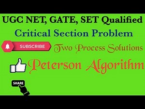 Peterson solutions (Algorithm 3) | two Process solution | critical section problem | GATE | UGC NET