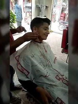 Barber pranks kids by pretending he's cut his ear off👂👂👂👂.