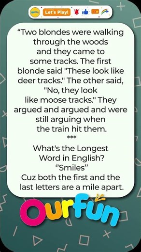 Joke About Blondes and the Tracks 😂🚂🌲 #jokes #funny