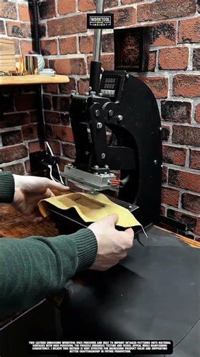 Leather embossing worktool that presses patterns to improve detail and product value #worktool