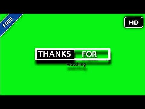 Top 8 awesome animated | thanks for watching green screen | by Crazy Editor