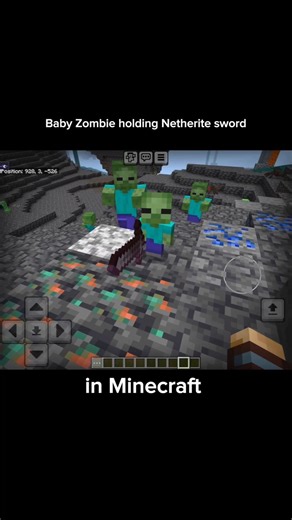 Baby Zombie with Netherite Sword?! 💀 Most OP Spawn Ever | Minecraft Reel #minecraft #youtubeshorts