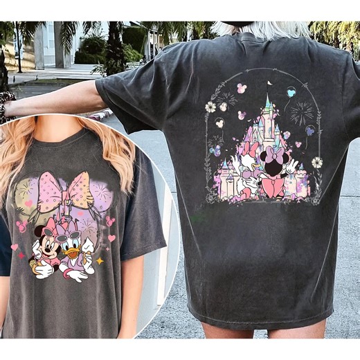 Retro Disney Minnie Daisy Summer Bow T-shirt, Girls Just Wanna Have Sun, Disney Besties Shirt, Disney Summer Shirt, Disney Magic Castle Tee - Etsy