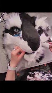 timelaps. shaving zefwanos head #fursuit #furry #sergal #wip