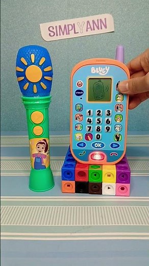 Fun Learning bluey play phone and Ms Rachel microphone