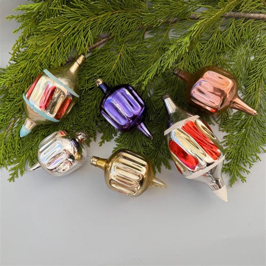 Icicle Ornaments, Christmas Vintage Glass Decoration, Holiday Retro Ornament - Etsy