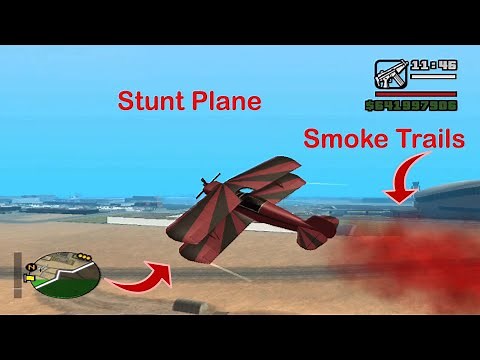 Location Of Stunt Plane With Smoke Trails In GTA San Andreas || How To Get Stunt Plane In GTA San..