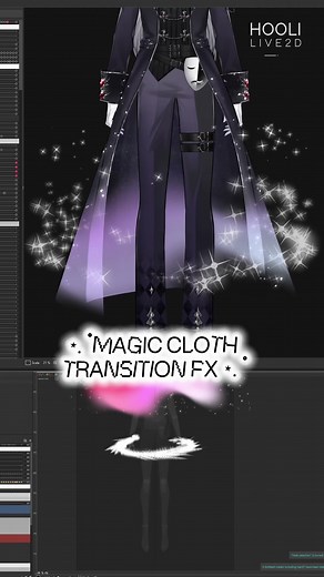 ทดลองทำเอฟเฟคทรานซิชั่นเสื้อผ้าในไลฟ์ทูดี🪄🔮 LIVE2D CLOTH TRANSITION FX #vtuber #วีทูปเบอร์ #live2d