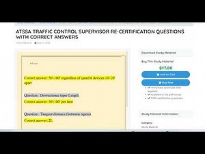 ATSSA TRAFFIC CONTROL SUPERVISOR RE-CERTIFICATION QUESTIONS WITH CORRECT ANSWERS