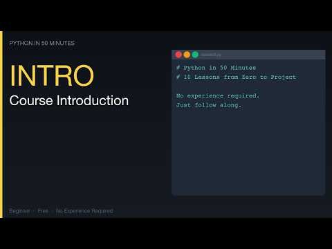 Python Basics in 50 Minutes - Introduction