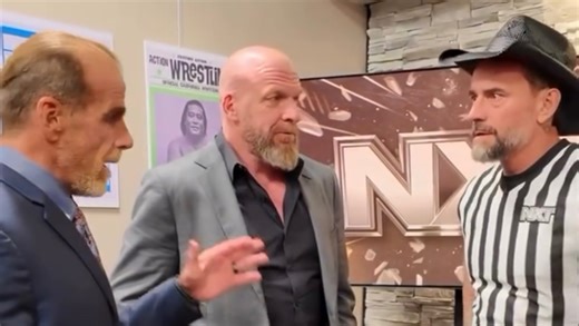 NXT816期CM朋克"鼓起"勇气展示裁判套装被HBK和HHH驳回整改！