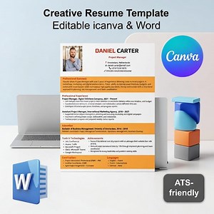 Project Manager Resume Template | Modern, Ats-friendly CV (instant Download, Word & Canva Editable) - Etsy Canada