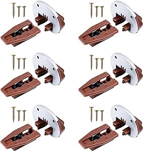 6 Sets Drawer Guide Kit Compatible with Kenlin Rite-Trak II Model #168 Replacement Part for Enhanced Commercial Style Dresser Drawer Center Mount Drawer Slides, Metal Plate and Drawer Stop with Roller