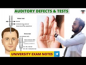 Auditory Defects || Hearing Tests | Special Sense Physiology || Chill Medicos