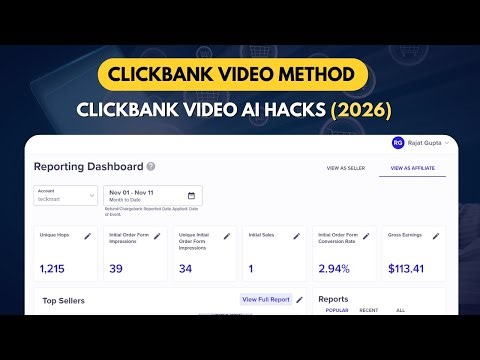 ClickBank AI Hacks Video Method for 2026 (Step by Step Tutorial)