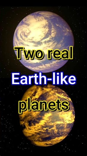 Two real Earth-like planets #space #universe #planet