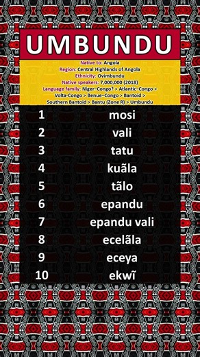 How Umbundu Speakers Actually Count #languageawareness #bantu #preserve
