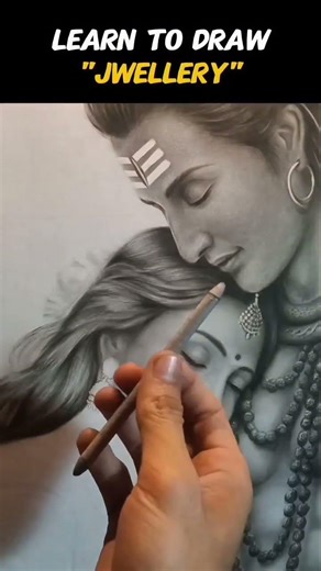 How to draw jewellery.realistic jewellery shading, Pencil jewellery tutorial.