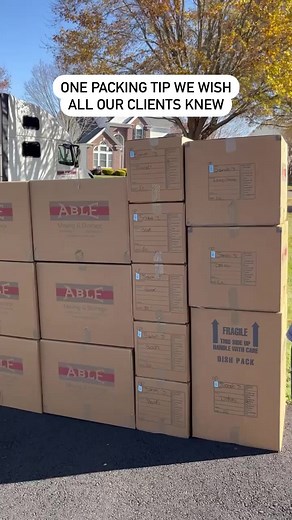 Pro packing tip of the day📦: don't overfill your boxes! It's commonly believed that adding as many items to a box as possible will leave less room for things to shift around, making the box more secure. But, this actually risks causing more damage to your items! Boxes exceeding their recommended weight limit can rip, tear, and break through the bottom. Need a hand with your packing? Call in the experts at Able Moving & Storage to help! #movingtips #movingprep #movingadvice #packingtips #packing