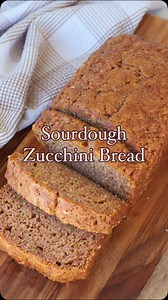 On repeat all summer long 😍 Sourdough zucchini bread is a staple! It’s soft, moist and full of yummy zucchini. Comment recipe for the link or find it at https://countryroadssourdough.com/zucchinibread/ | Country Roads Sourdough