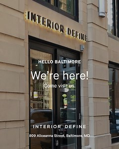 Hey Baltimore – come visit our newest store location and start customizing your one-of-a-kind piece with hundreds of fabrics, configurations, and design options to chose from. | Interior Define | Facebook