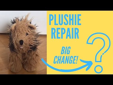 How to Repair Plushies - Holes and Tangles Fix #stuffedanimals #toys #toymakeover